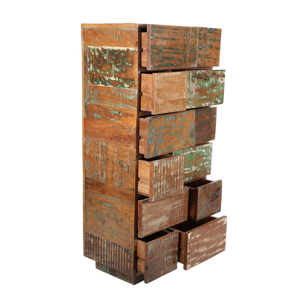Reclaimed wood chest of drawers Noura