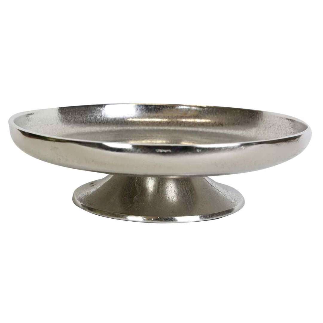 Cake plate Livorno L silver with foot