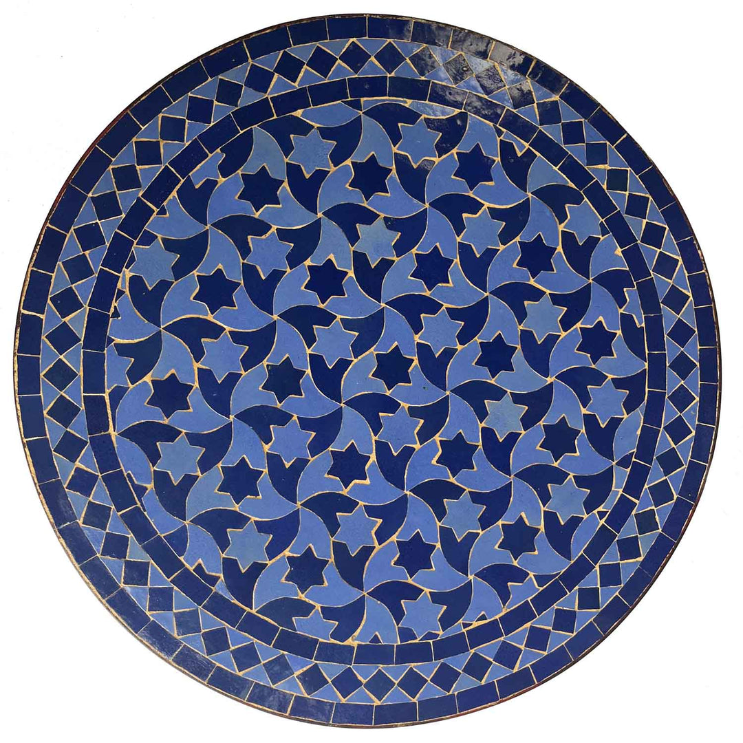 Mosaic table blue star