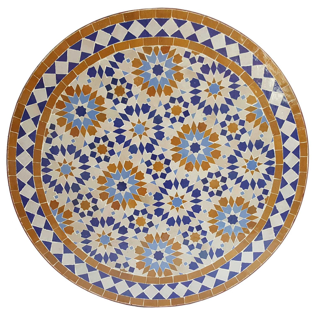 Mosaic Bistro Table Round 70 cm Ankabut Brown