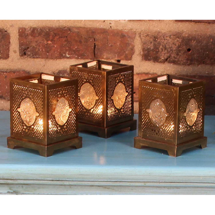 Oriental glass lanterns Mahir set of 3