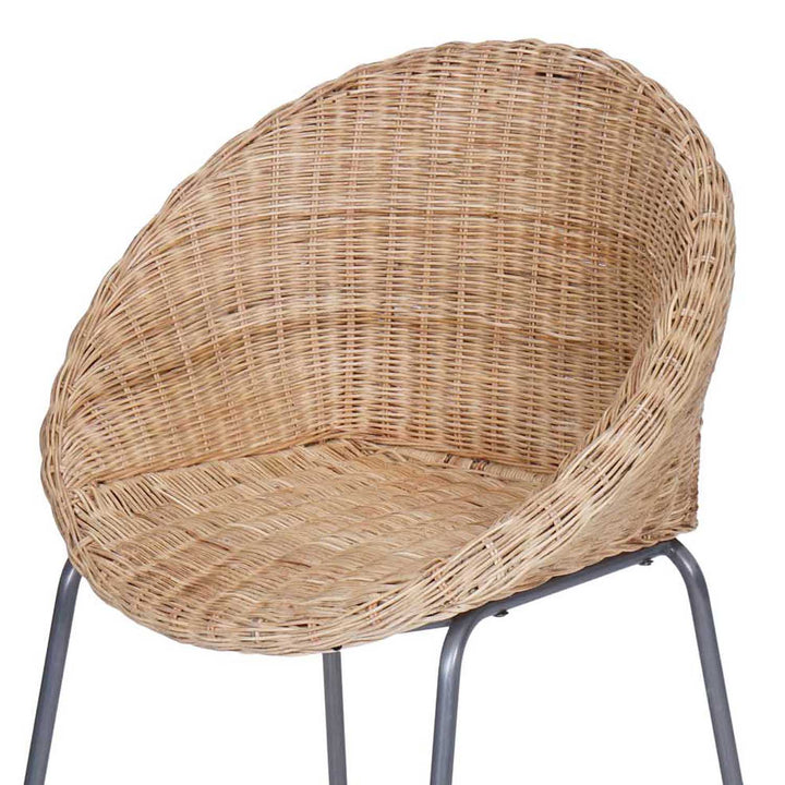 Round rattan armchair Cintra natural