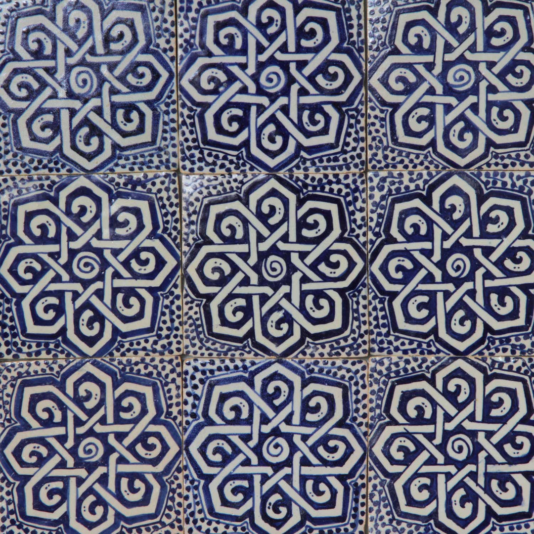 Hand painted tile Aisha