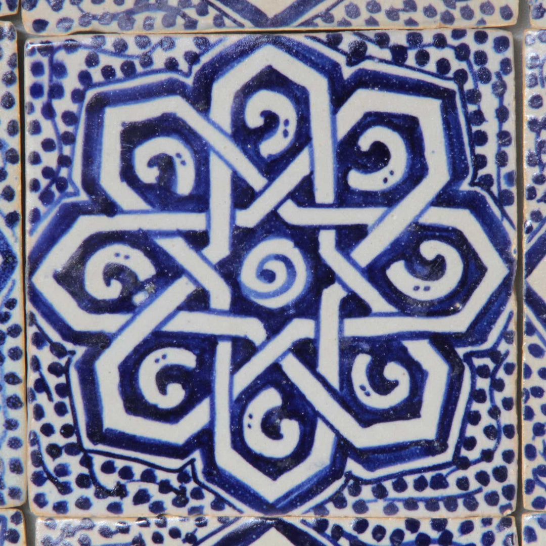 Hand painted tile Aisha