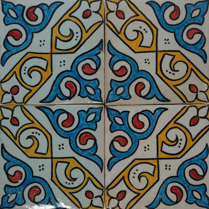 Hand painted tile Elem