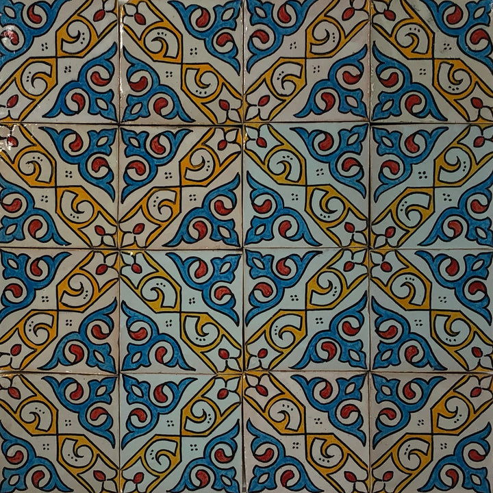 Hand painted tile Elem