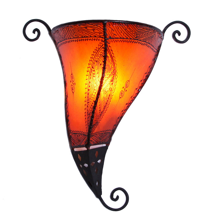 Oosterse wandlamp Mina Oranje