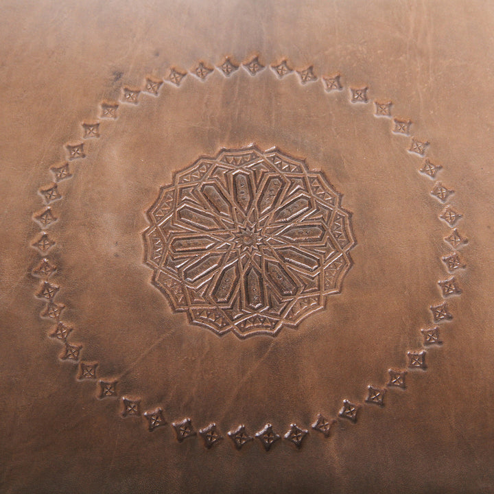 Moroccan leather seat cushion Gibril