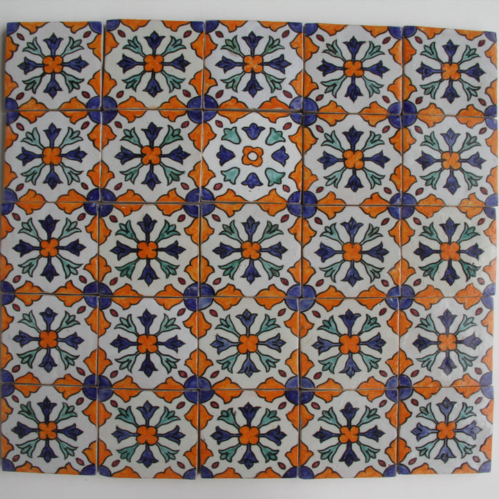 Hand painted tile Aya