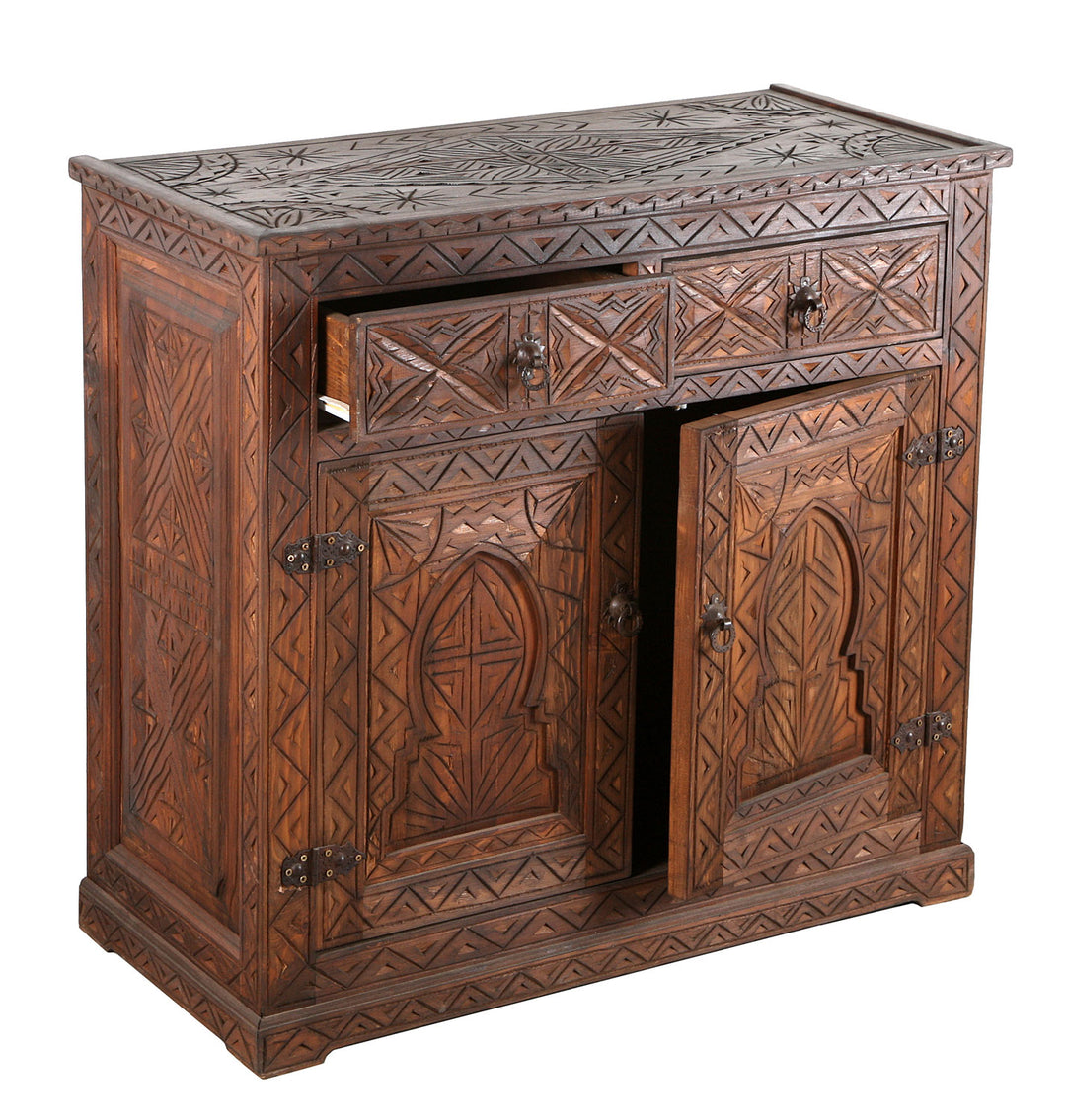 Moroccan wooden chest of drawers Basim