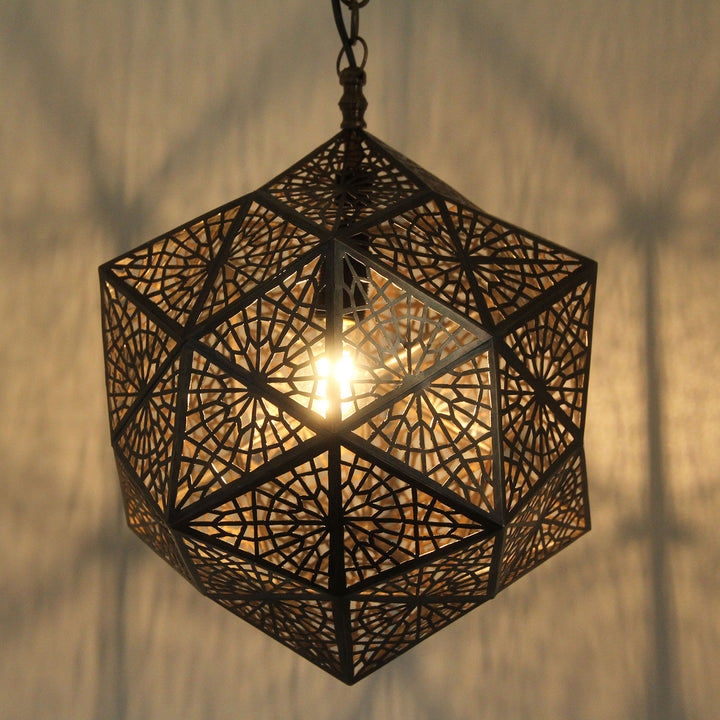 Moroccan brass lamp Makaya