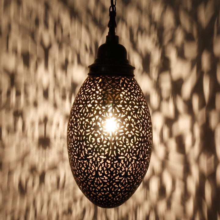 Marokkaanse koperen lamp Yilma
