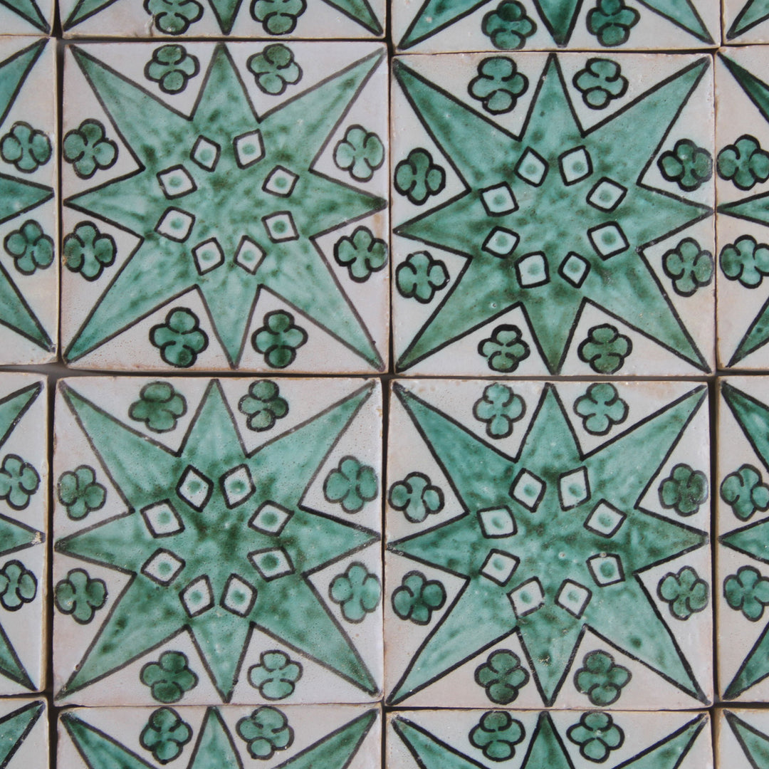 Hand painted tile Mina