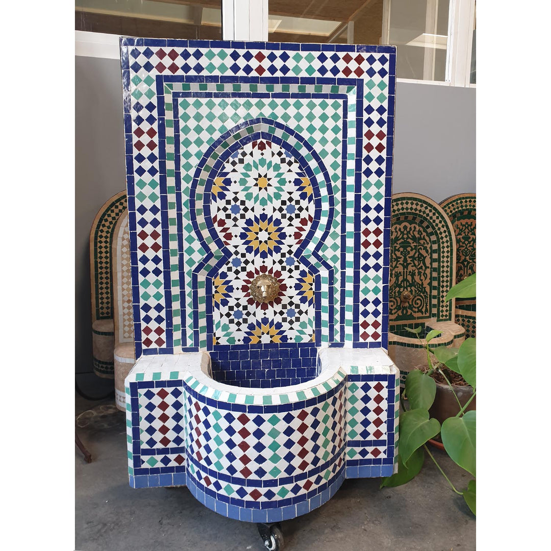 Mosaic fountain Ratila turquoise