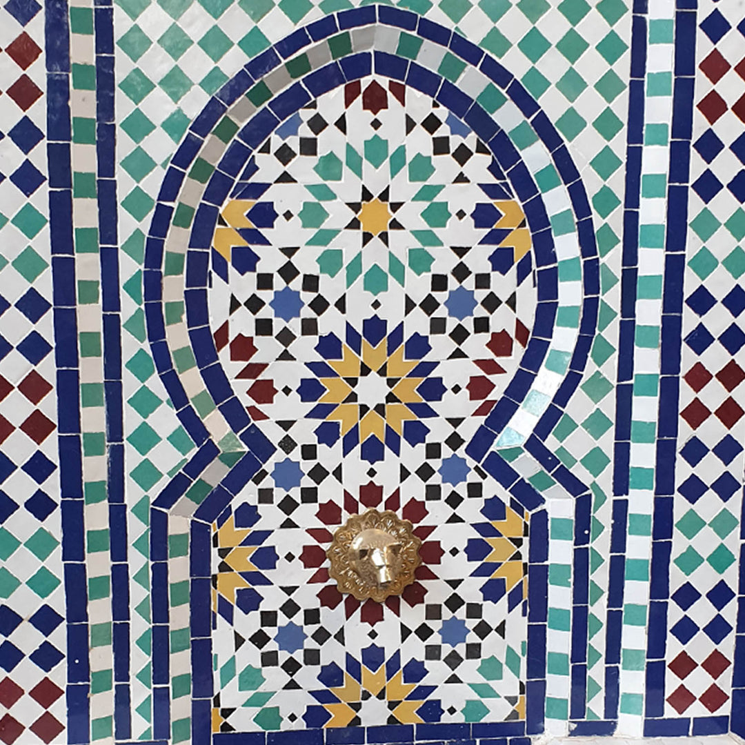 Mosaic fountain Ratila turquoise