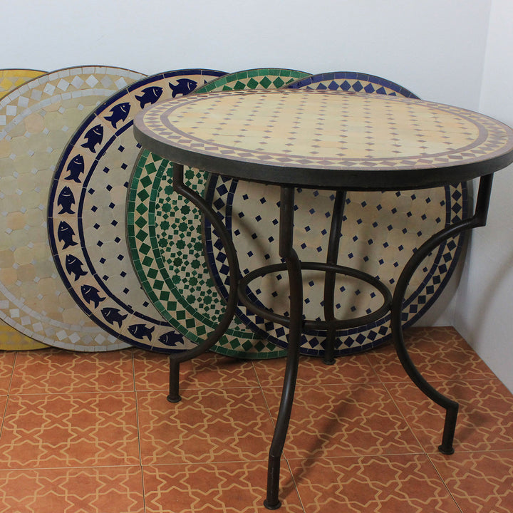 Mosaic table D80 Ankabut turquoise