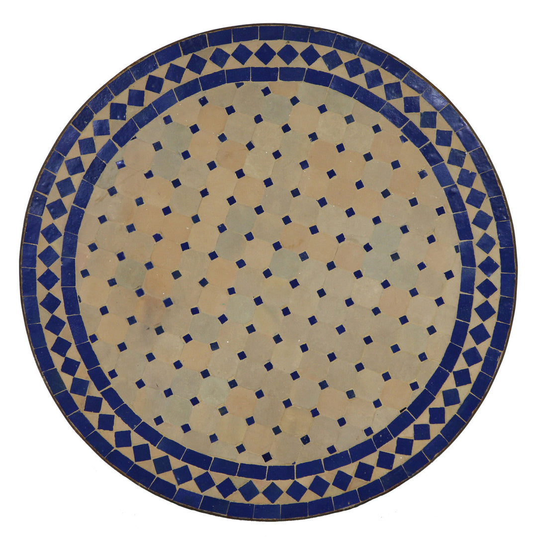Mosaic table D60 blue/diamond