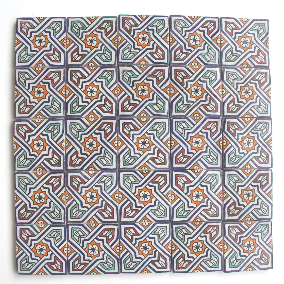 Hand painted tile Zehra