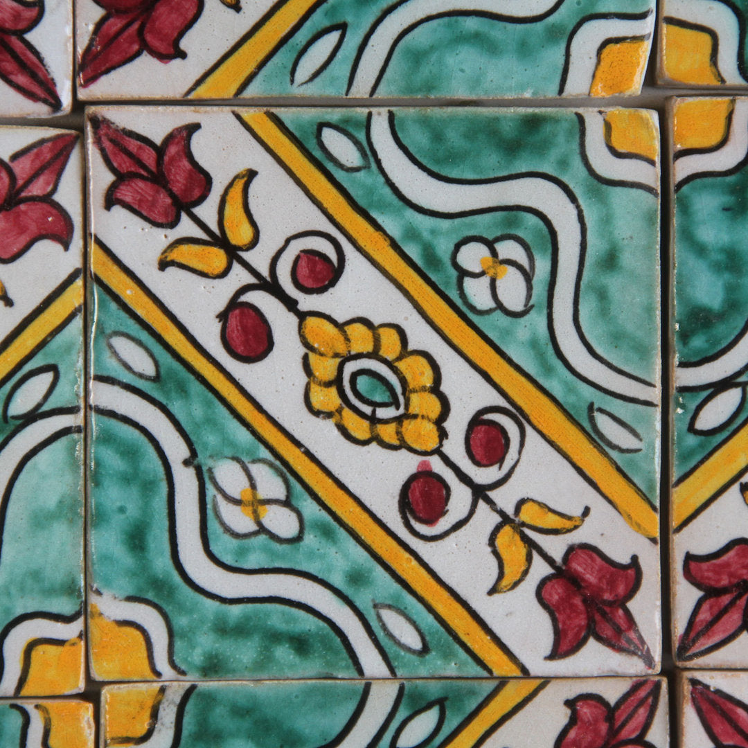 Hand painted tile Maya