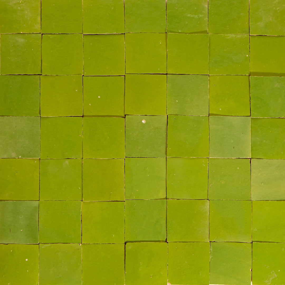 Cellular tiles olive green